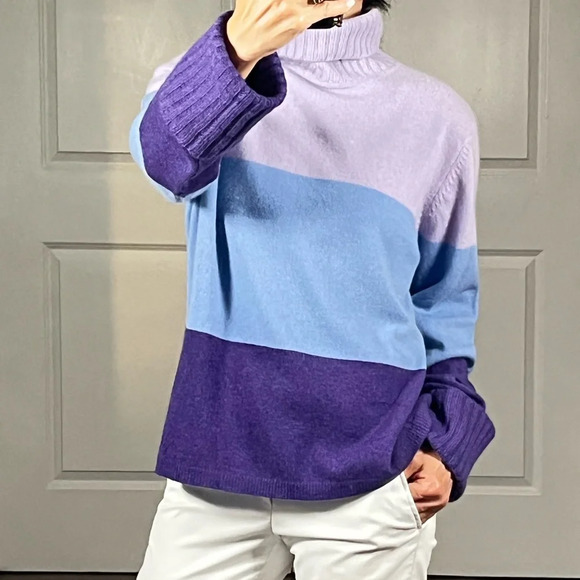 Marconi 2ply 100% cashmere turtleneck sweater size XL - Picture 2 of 10